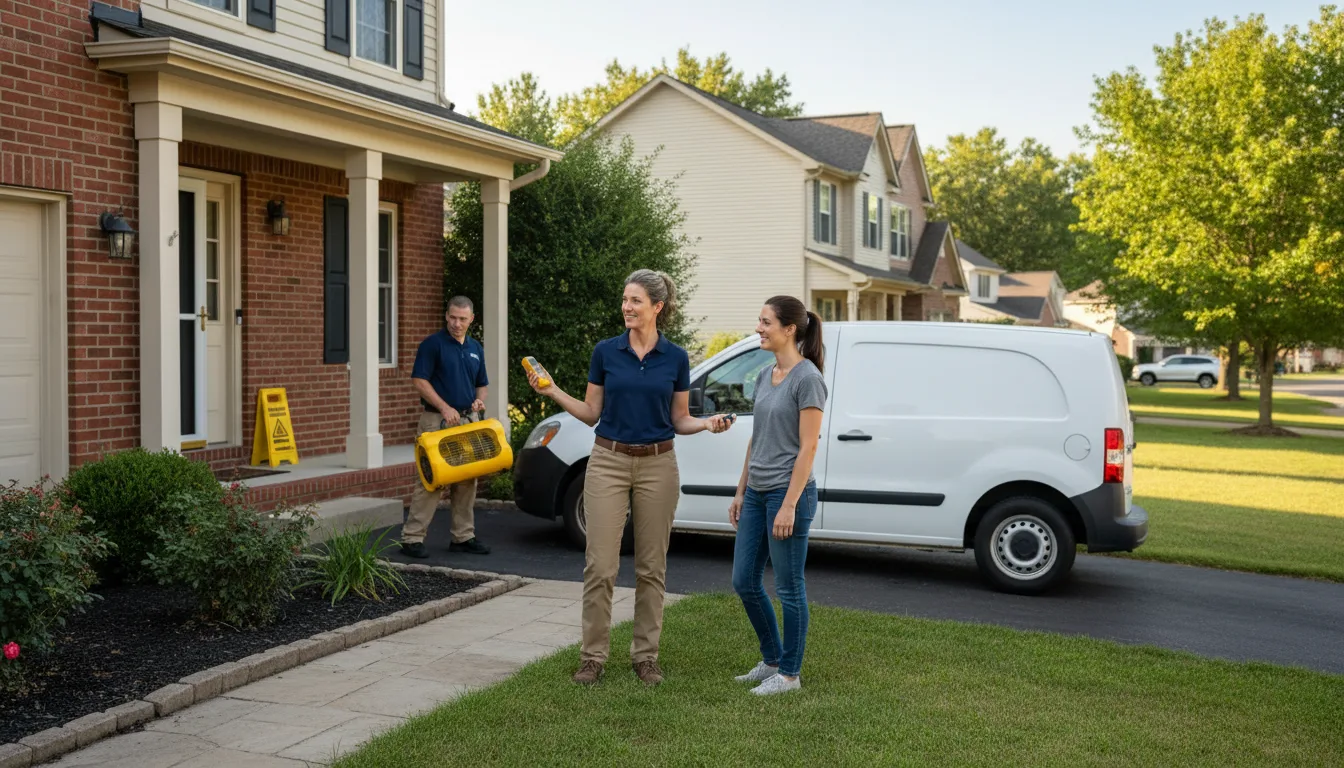 Residential water damage restoration in Wataga, IL